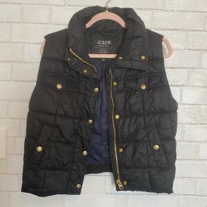 J. Crew Women’s Quilted Vest with Gold Accents size small